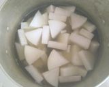 簡単✿朝食 鶏ガラスープで✿大根の味噌汁作り方2写真