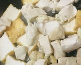 鶏肉&厚揚げ●あまから鶏キツネ丼作り方2写真