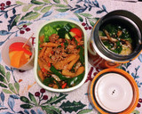松山揚げと大根菜のおひたしのお吸い物作り方3写真