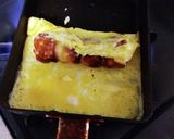 玉子焼きDeかさ増しカニカマちくわ巻き作り方3写真