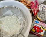 ヨーグルトと桃缶のレアチーズ風ケーキ作り方1写真