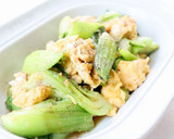サッと炒めて【青梗菜と卵のオイスター炒め作り方7写真