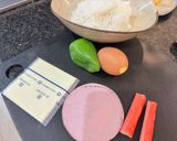 ハムチーズチャーハン作り方1写真