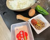 辛子梅と納豆のチャーハン作り方1写真
