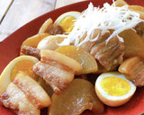 簡単♪豚バラ大根の甘辛煮／豚角煮風作り方6写真