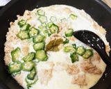 オクラと鶏肉のクリームパスタ作り方3写真