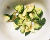 根菜茄子白菜簡単中華風梅ごま温野菜サラダ作り方3写真