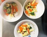 根菜茄子白菜簡単中華風梅ごま温野菜サラダ作り方4写真