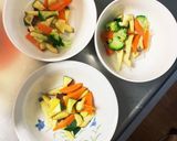 根菜茄子白菜簡単中華風梅ごま温野菜サラダ作り方5写真