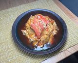 マッシュルーム小ネギ蟹玉甘酢天津飯作り方12写真