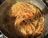アリサ風、トマトと納豆とバジルのパスタ作り方7写真