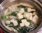 朝昼夕♪ほうれん草エノキタケ豆腐の味噌汁作り方3写真