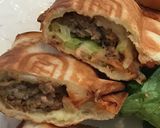ハンバーグとチーズのホットサンド作り方3写真