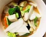 肉無豆腐簡単きな粉甘辛焼き肉味野菜炒め作り方14写真