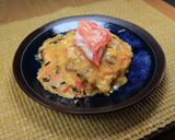 海鮮(アサリ・カニ玉）京風塩だれ天津飯作り方9写真