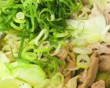 ノンオイル●蒸し焼きネギ＆キャベ豚焼そば作り方3写真