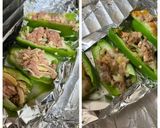 簡単焼肉☆ピーマンのツナチーズ焼き弁当作り方4写真