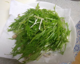 レンジで簡単！水菜としめじのごま和え作り方2写真
