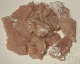 春菊と胸肉の柚子胡椒パスタ作り方2写真