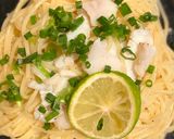 タラ＆ネギとすだちのあっさり塩パスタ作り方5写真