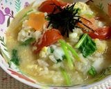 鍋の残り汁でトマトおじや♪作り方2写真