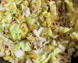 白菜たっぷりレンコン入り焼きうどん作り方3写真