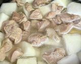 畑の大根丸ごと一本＆豚角ロース肉♡煮付け作り方3写真