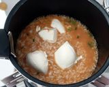 きな粉で味変。サムギョプサル風アジアン粥作り方5写真