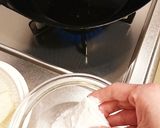 春菊と揚げ豆腐の天婦羅作り方3写真