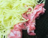 ノンオイル●ネギ豚蒸しソース焼そば作り方2写真
