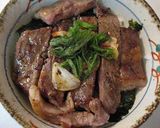 甘辛バター醤油のステーキ丼作り方5写真