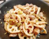鶏肉とれんこんの香味ネギ塩だれ作り方5写真