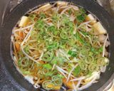 もやしと豆腐のすき焼き味風玉子とじ作り方4写真