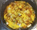 もやしと豆腐のすき焼き味風玉子とじ作り方6写真