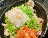 男飯シリーズ　炙り冷しゃぶおろしチーズ丼作り方4写真
