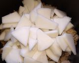 下味冷凍肉を使ったカブの炒め物作り方4写真