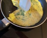 チーズ入り☆ほうれん草のオムレツ作り方5写真