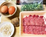 甘辛ビーフの和風オムライス作り方1写真