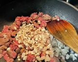 甘辛ビーフの和風オムライス作り方4写真