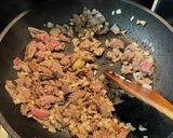 甘辛ビーフの和風オムライス作り方5写真
