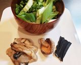 磯の香り!かきの味噌汁作り方1写真