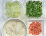 桜エビ入りの大根もち☆ネギ油がけ作り方1写真