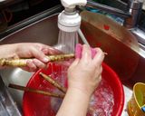 新ごぼうでコチュジャンゴマ味噌和え作り方1写真
