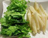 レンコン春菊を豚こまで肉巻作り方1写真