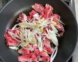 牛肉と白ネギのさわやか味噌煮作り方2写真