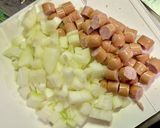 ミックスビーンズとソーセージのトマト煮作り方1写真