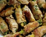 レンコン春菊を豚こまで肉巻作り方6写真