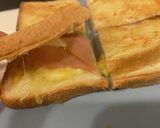 冷凍食パンでくり抜きハム卵チーズトースト作り方14写真