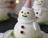 雪だるまのクリームチーズプリン作り方35写真