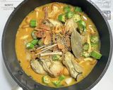 牡蠣と大根とナメコとオクラのカレー作り方7写真